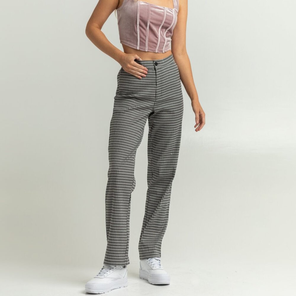 FULL TILT Mini Plaid Womens Pants